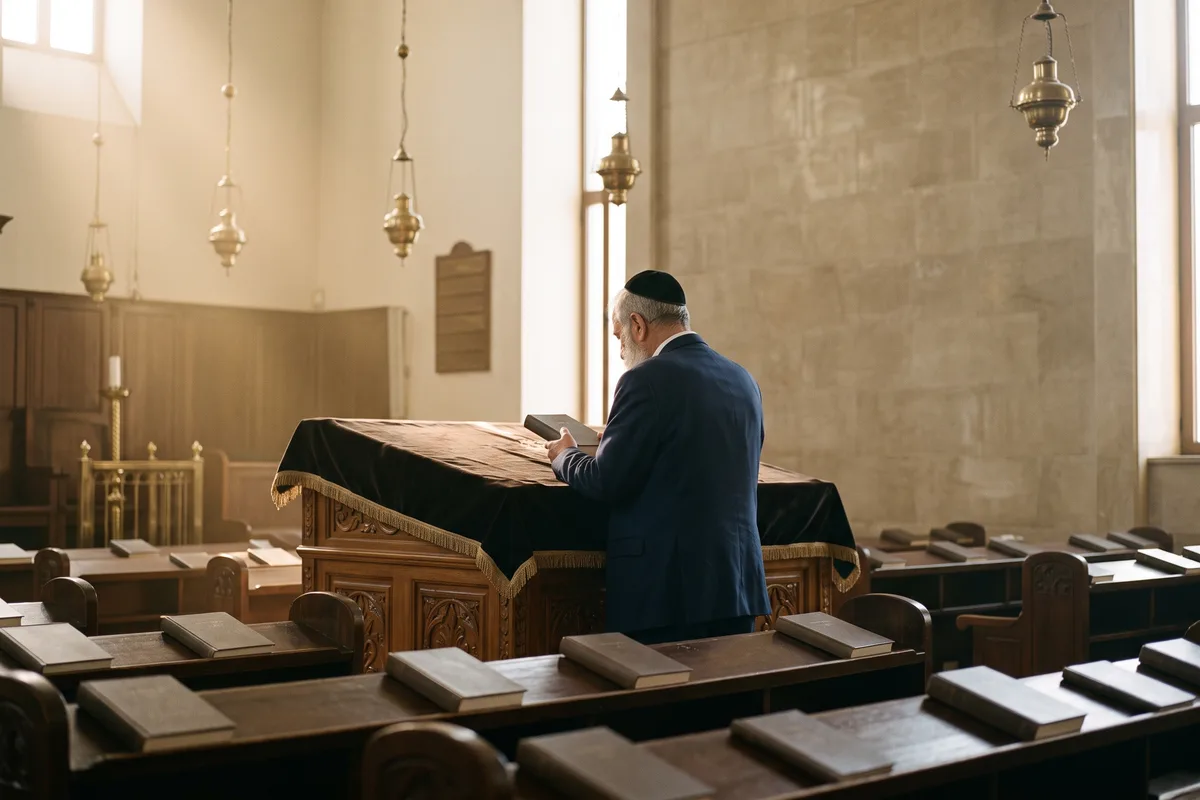 בית כנסת בנוסח ספרד, שבו אומרים קדיש והשכבה לעילוי נשמת הנפטר